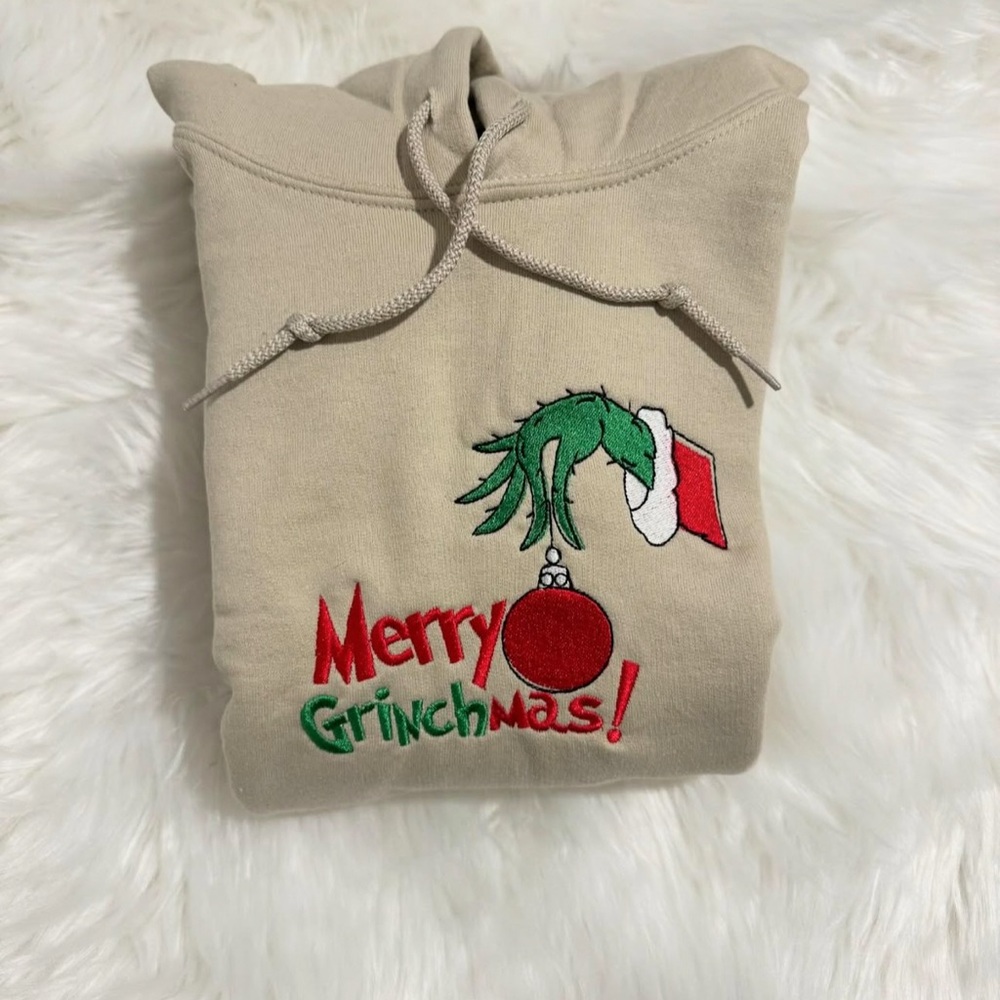 Merry Grinchmas Embroidered Sweatshirt